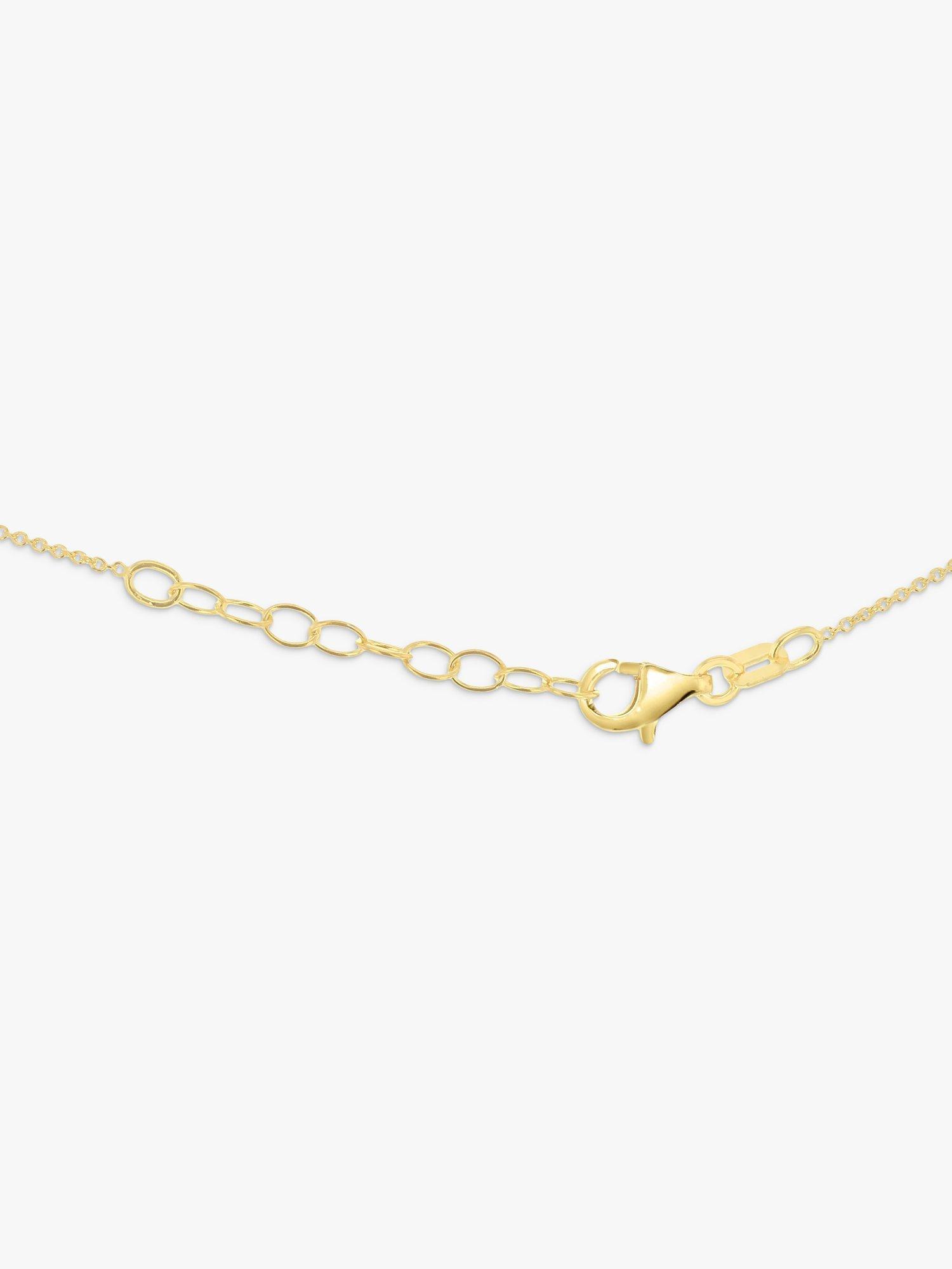 Product image 6 of 7, which shows IBB Personalised Round Disc Pendant Necklace, Gold