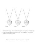 IBB Personalised Sterling Silver Double Heart Necklace, Silver