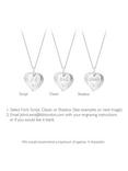 IBB Personalised Sterling Silver Double Heart Necklace, Silver