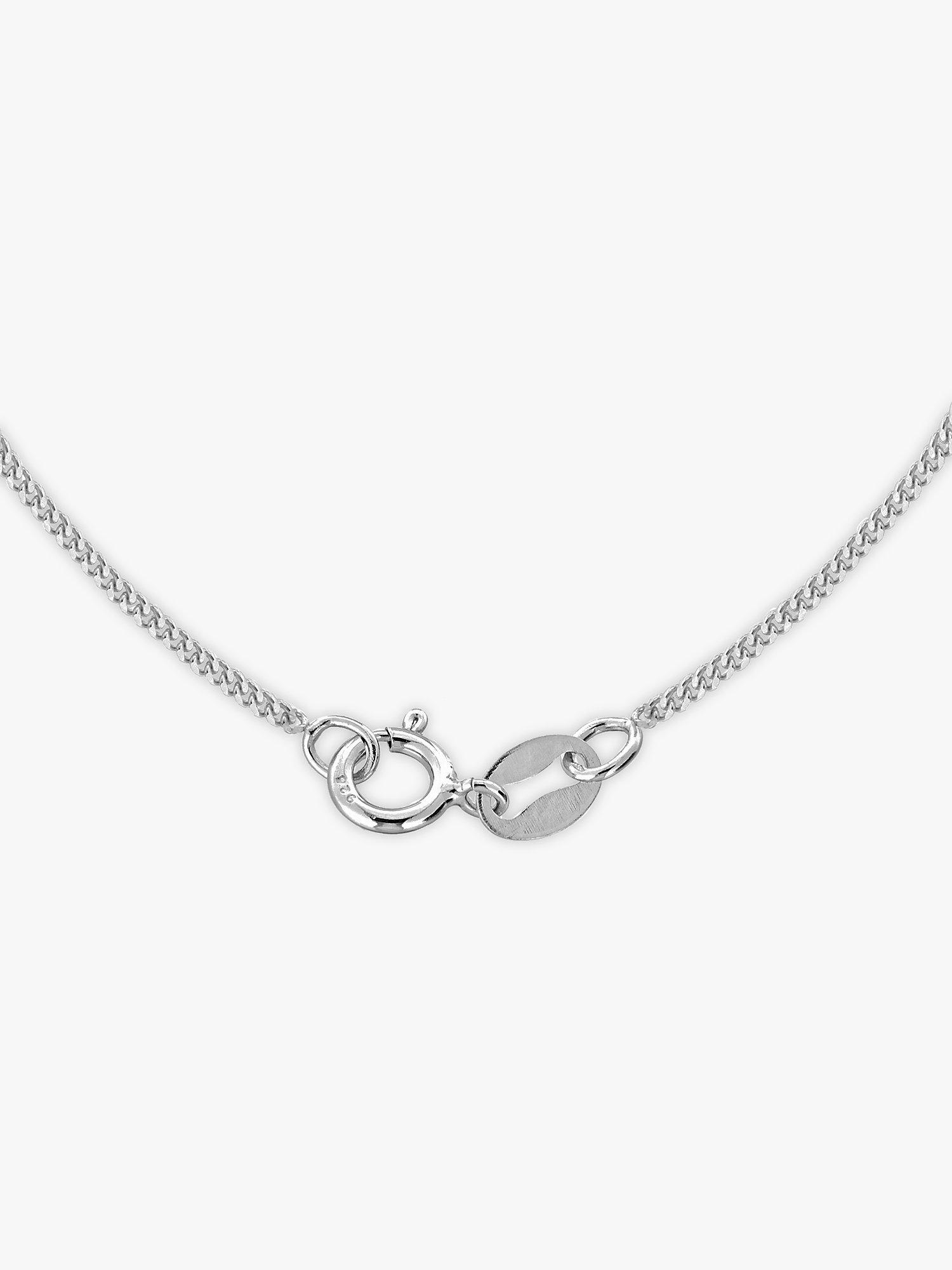 IBB Personalised Sterling Silver Double Heart Necklace, Silver