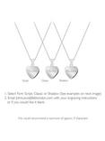 IBB Personalised Sterling Silver Heart Necklace, Silver