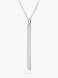 IBB Personalised Vertical Bar Initial Pendant Necklace