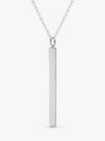 IBB Personalised Vertical Bar Initial Pendant Necklace
