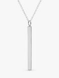 IBB Personalised Vertical Bar Initial Pendant Necklace