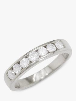 E.W Adams 18ct White Gold Diamond Eternity Ring, N, 