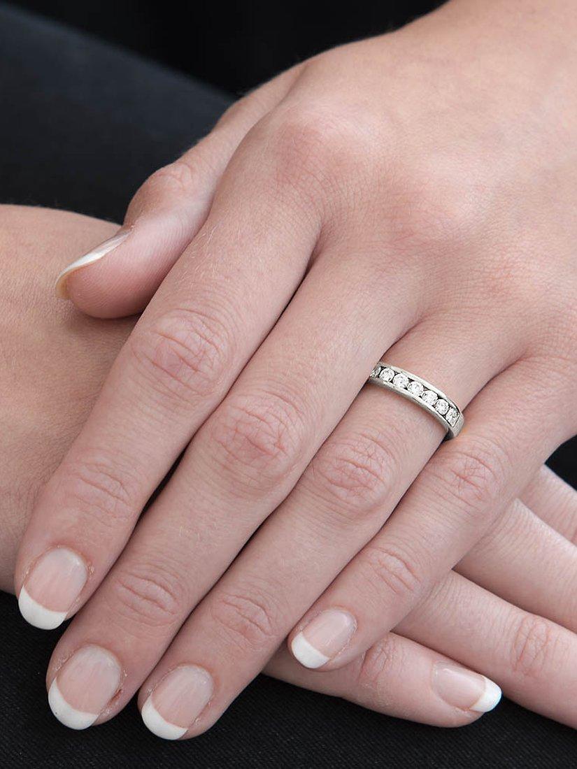 Product image 2 of 3, which shows E.W Adams 18ct White Gold Diamond Eternity Ring, N