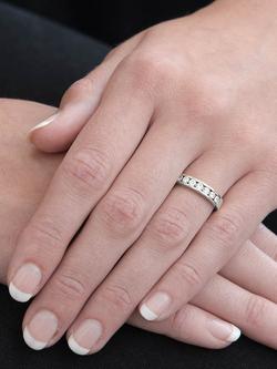 E.W Adams 18ct White Gold Diamond Eternity Ring, N - view 2, 