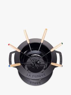 STAUB Cast Iron Fondue, 18cm - view 2, Black