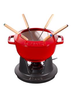STAUB Cast Iron Fondue, 18cm, Cherry