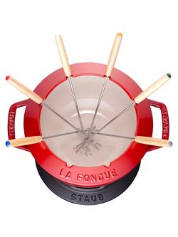 STAUB Cast Iron Fondue, 18cm - view 2, Cherry