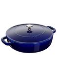 STAUB Round Cast Iron Saute Pan with Chistera Lid, 24cm