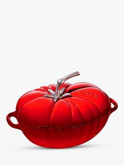 STAUB Tomato Cocotte Cast Iron Casserole, 25cm, Cherry, Cherry