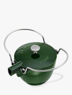 STAUB Cast Iron 5 Cup Teapot and Serving Pot, 1.1L - view 2, Basil