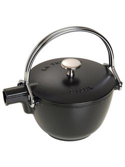 STAUB Cast Iron 5 Cup Teapot and Serving Pot, 1.1L, Black