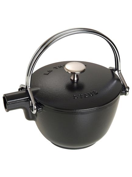 STAUB Cast Iron 5 Cup Teapot and Serving Pot, 1.1L, Black