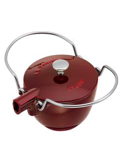 STAUB Cast Iron 5 Cup Teapot and Serving Pot, 1.1L - view 2, Grenadine