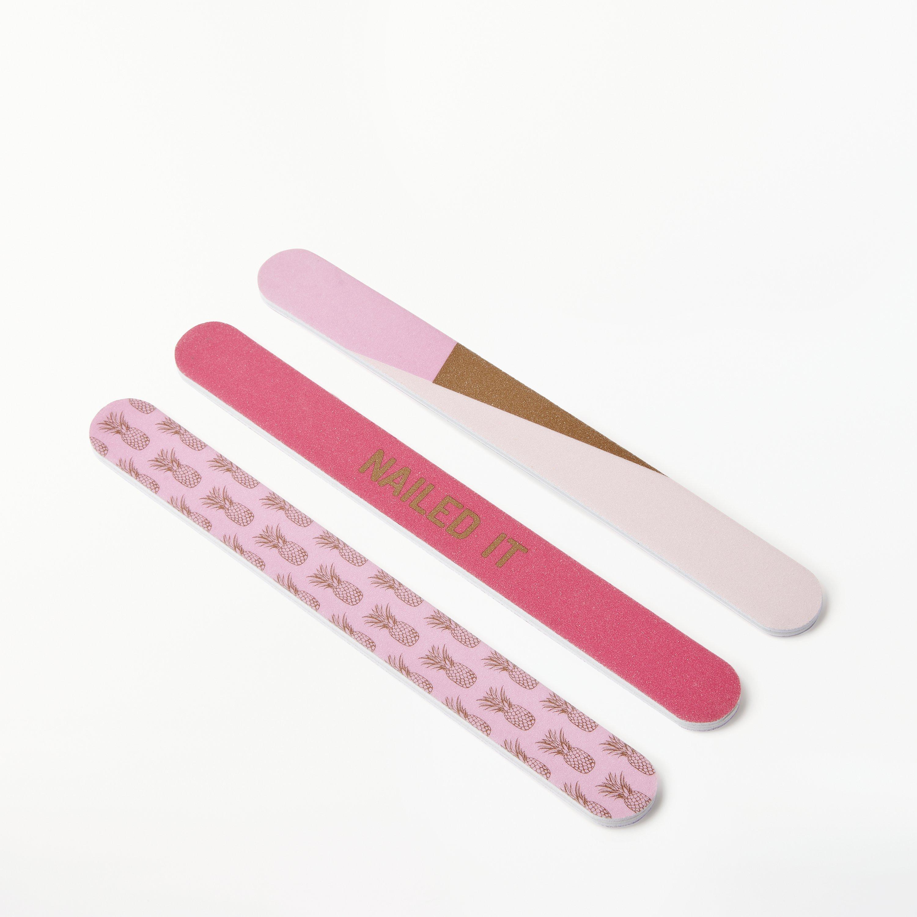 John Lewis & Partners Dual Sided Cushioned Nail Files, Pack of 3