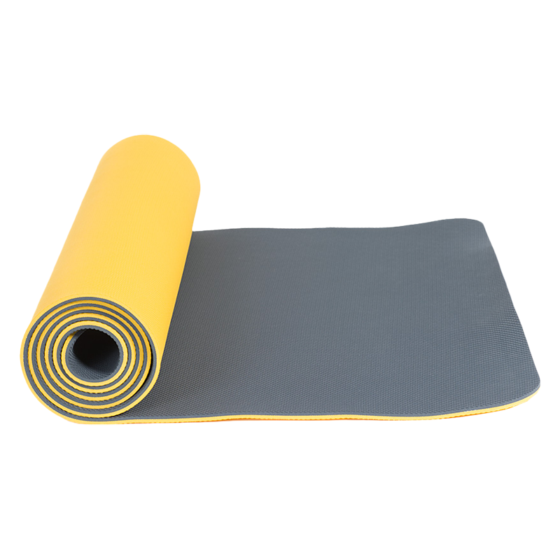 Lole Glow Reversible 5mm Yoga Mat Yellow Grey