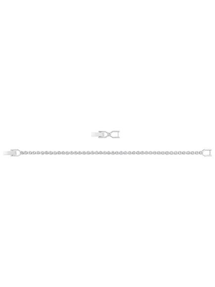 Swarovski Emily Crystal Tennis Bracelet, Silver - view 2, Silver