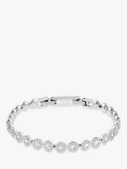 Swarovski Angelic Round Crystal Bracelet, Silver/White