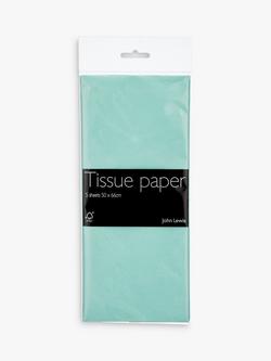 John Lewis Tissue Paper, 5 Sheets, Mint, Mint