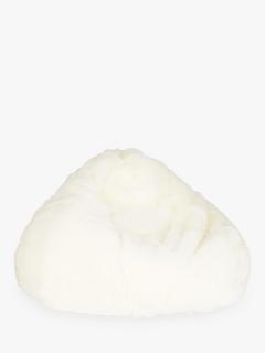 John Lewis Faux Fur Extra Large Bean Bag, Ivory