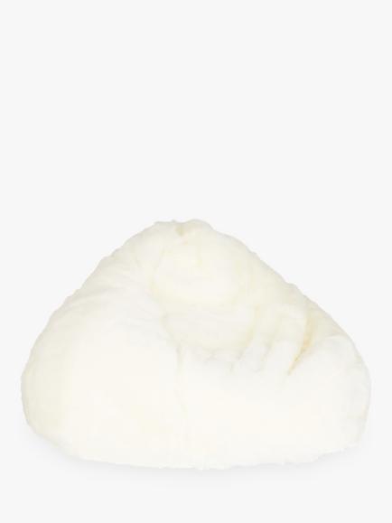 John Lewis Faux Fur Extra Large Beanbag, Ivory