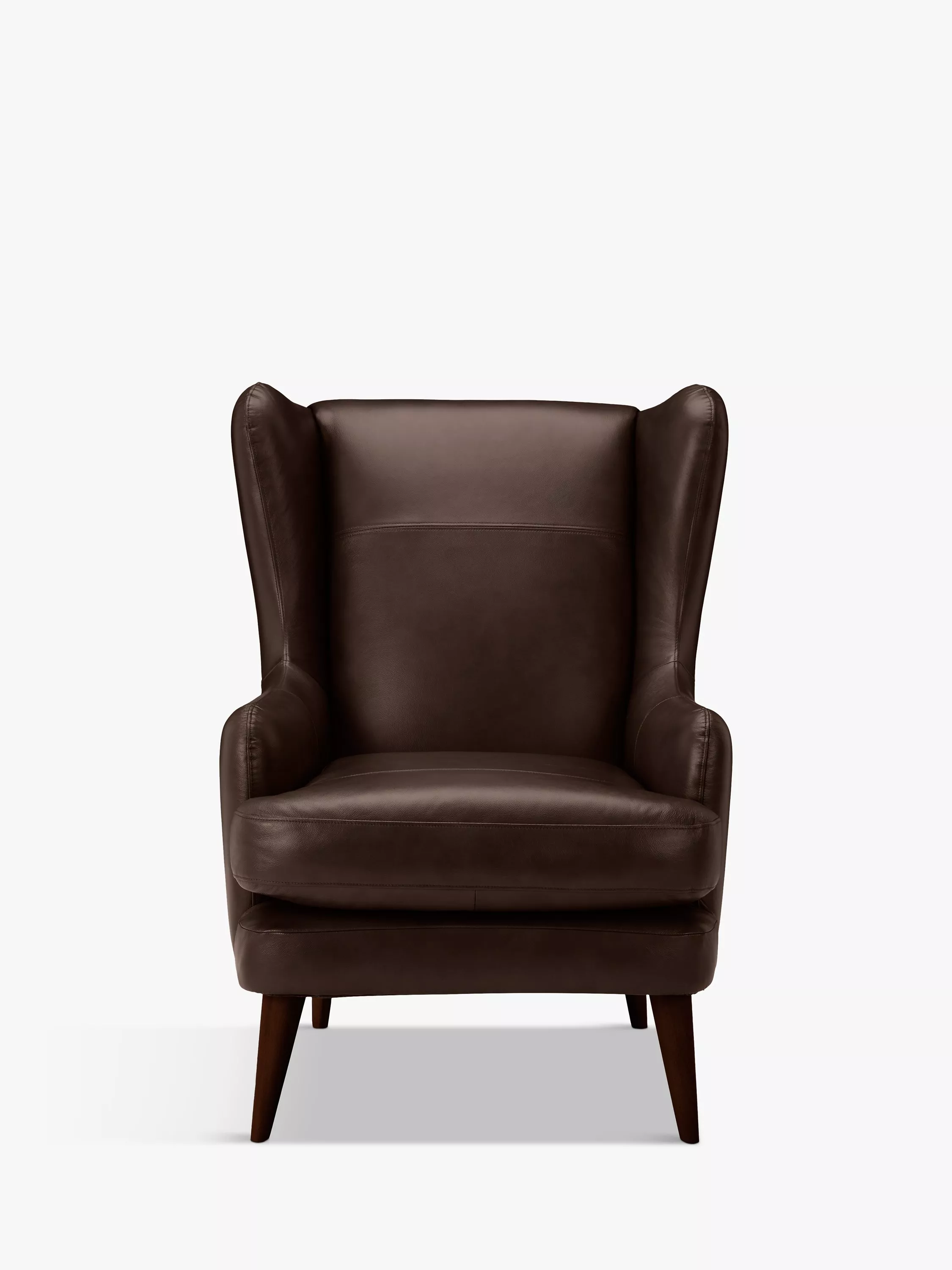 John Lewis Bergen Leather Armchair, Dark Leg