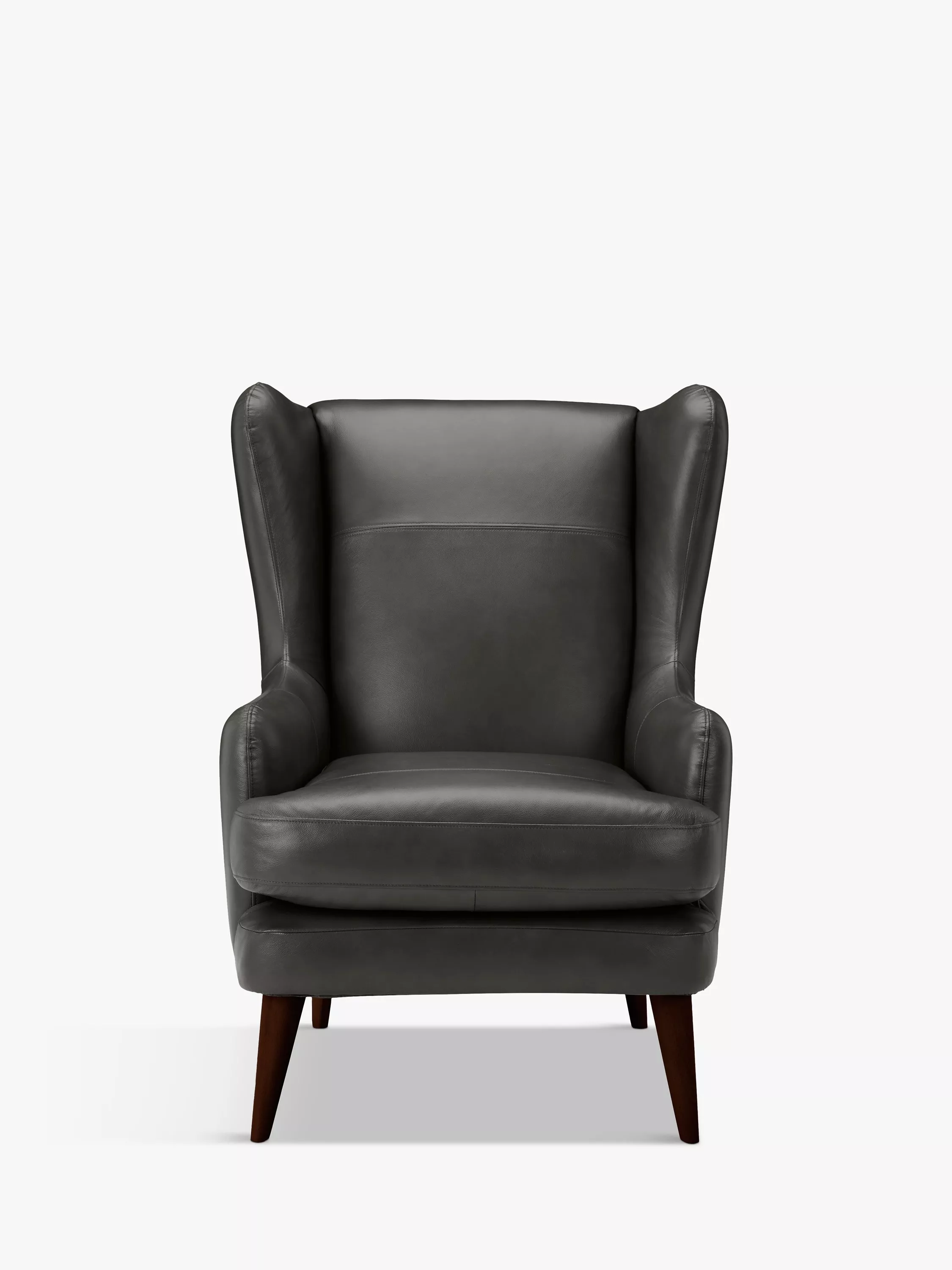 John Lewis Bergen Leather Armchair, Dark Leg