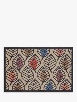 Turtle Mat Stencil Leaf Door Mat, Multi, Multi