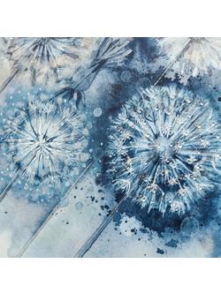 John Lewis Catherine Stephenson Blue Dandelion Embellished Framed Print, 50 x 105cm - view 2, Blue