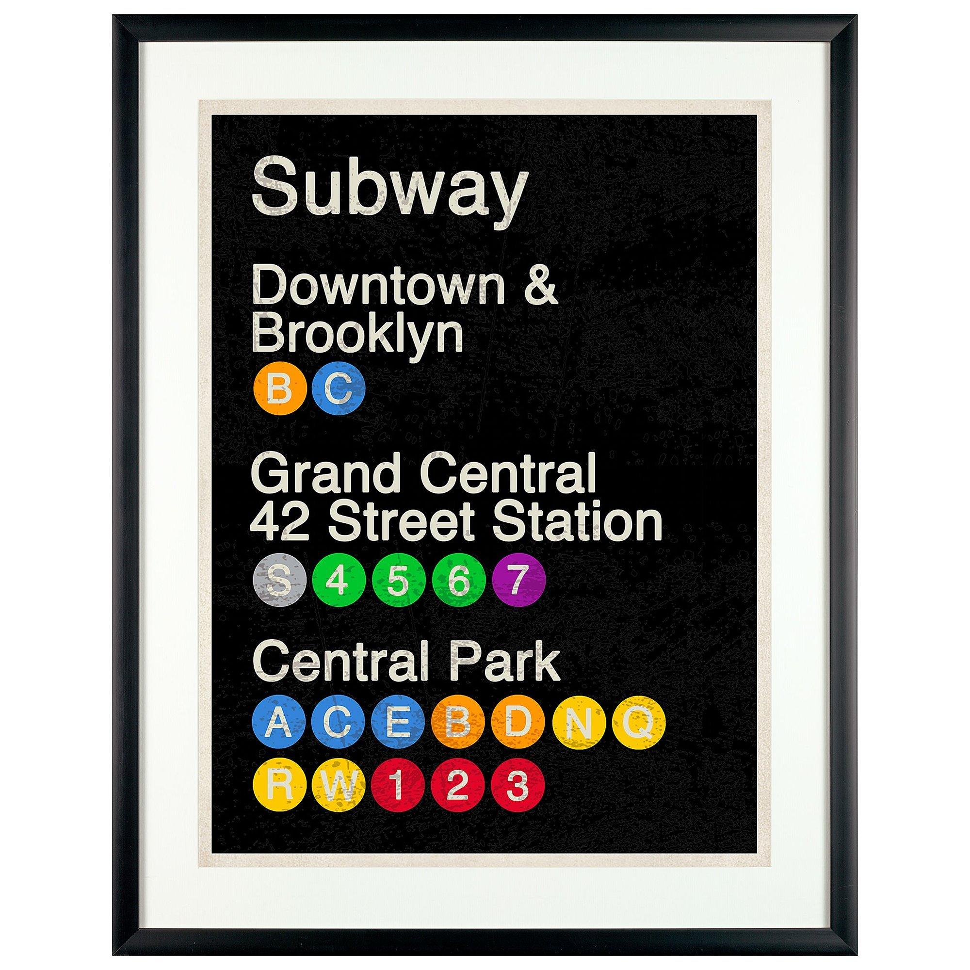 Erin Clark - Subway Poster Framed Print, 61 x 51cm