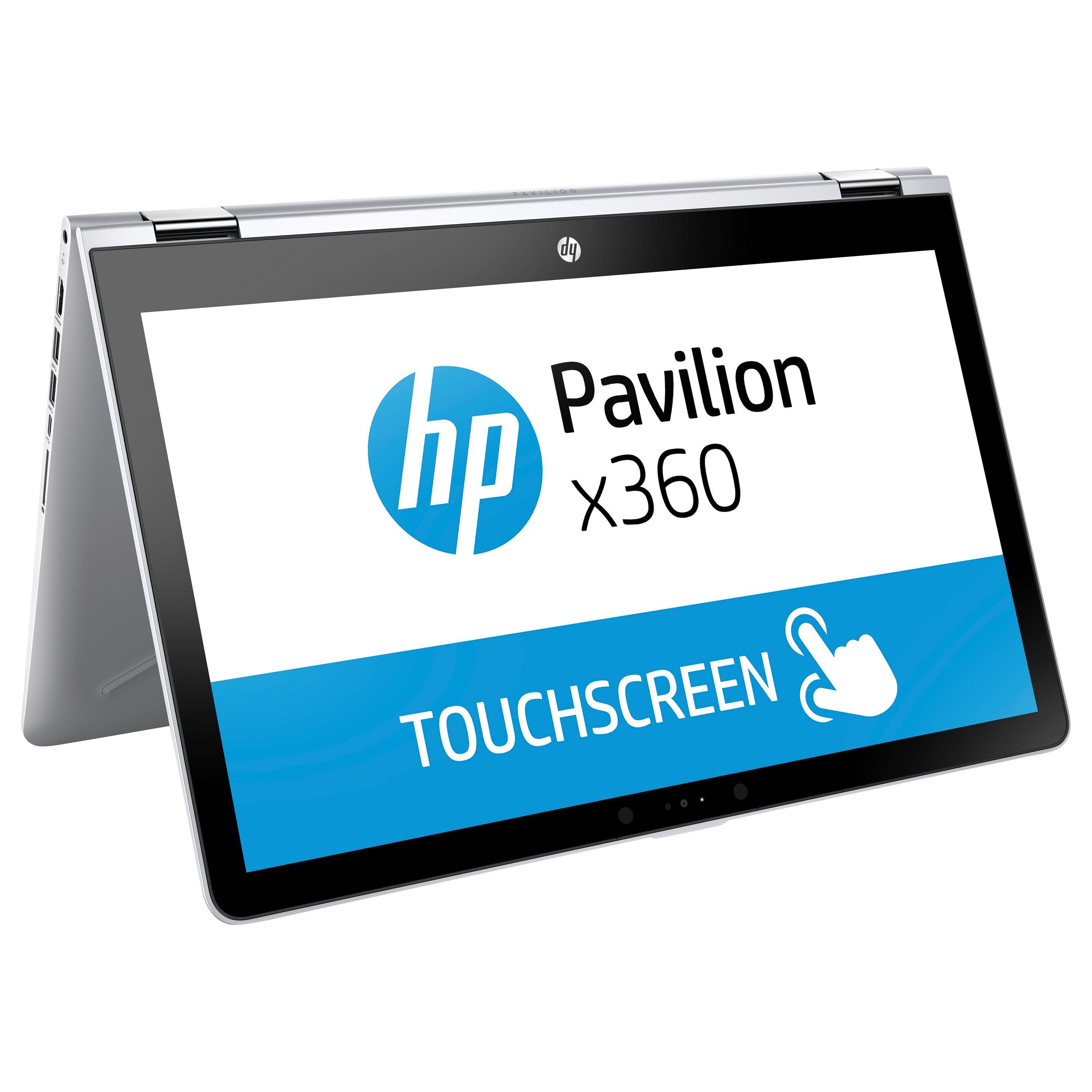 HP Pavilion X360 15-br013na Laptop, Intel Pentium, 4GB RAM, 1TB HDD, 15.6” HD Screen, Silver
