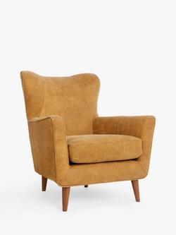John Lewis Thomas Leather Armchair, Demetra Light Tan, Demetra Light Tan