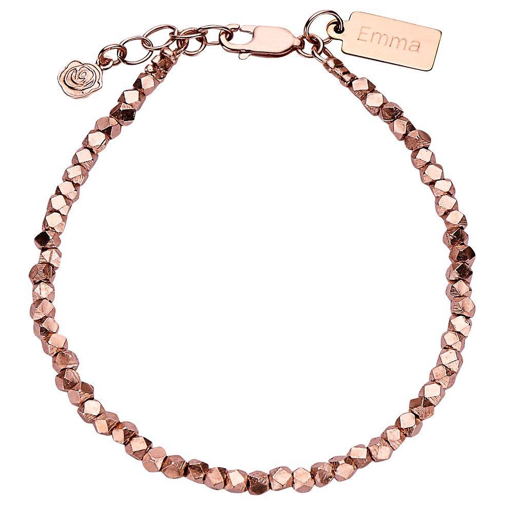 Under the Rose Personalised Nugget Bracelet, Rose Gold