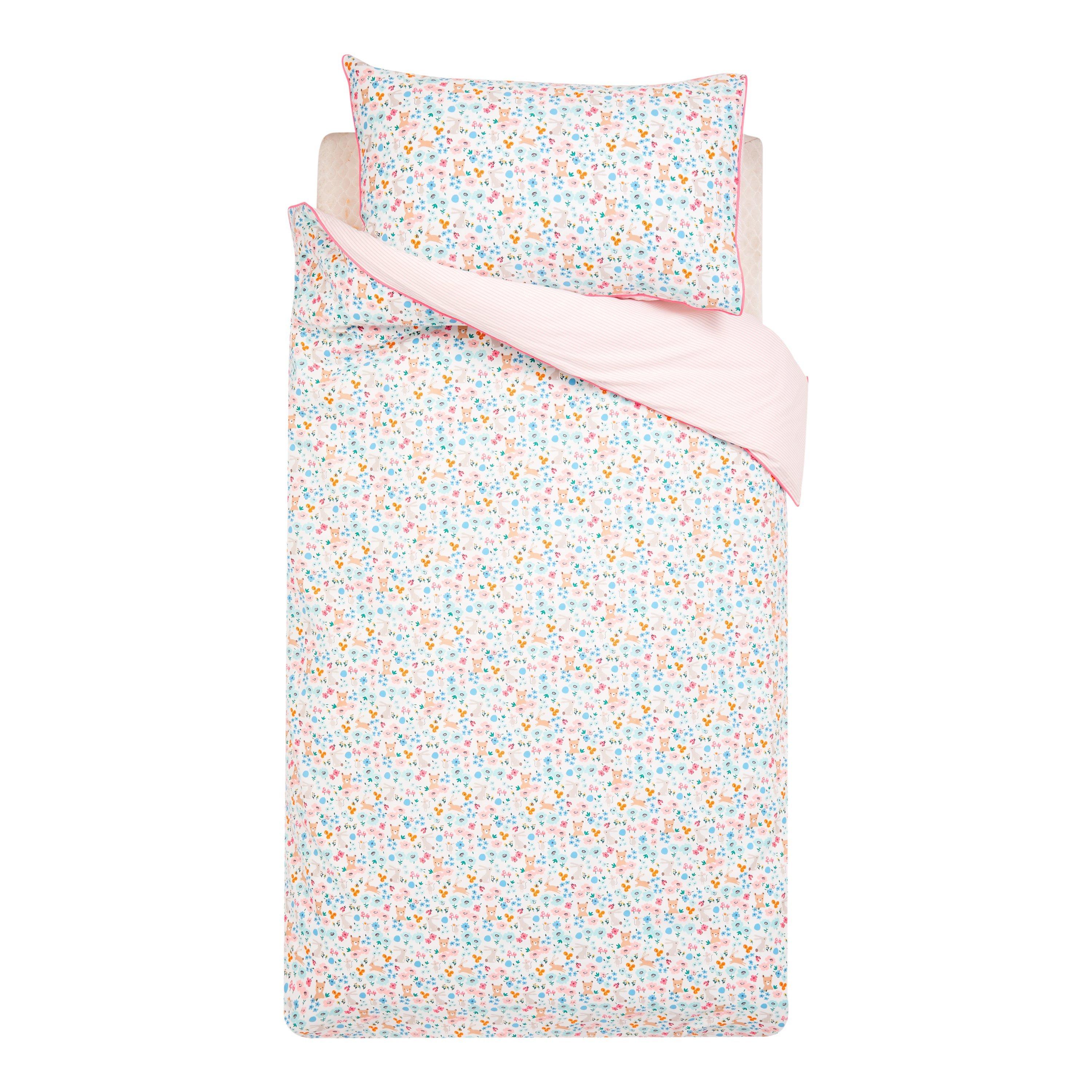 John Lewis Partners Baby Ditsy Bunny Cotbed Duvet Set Multi