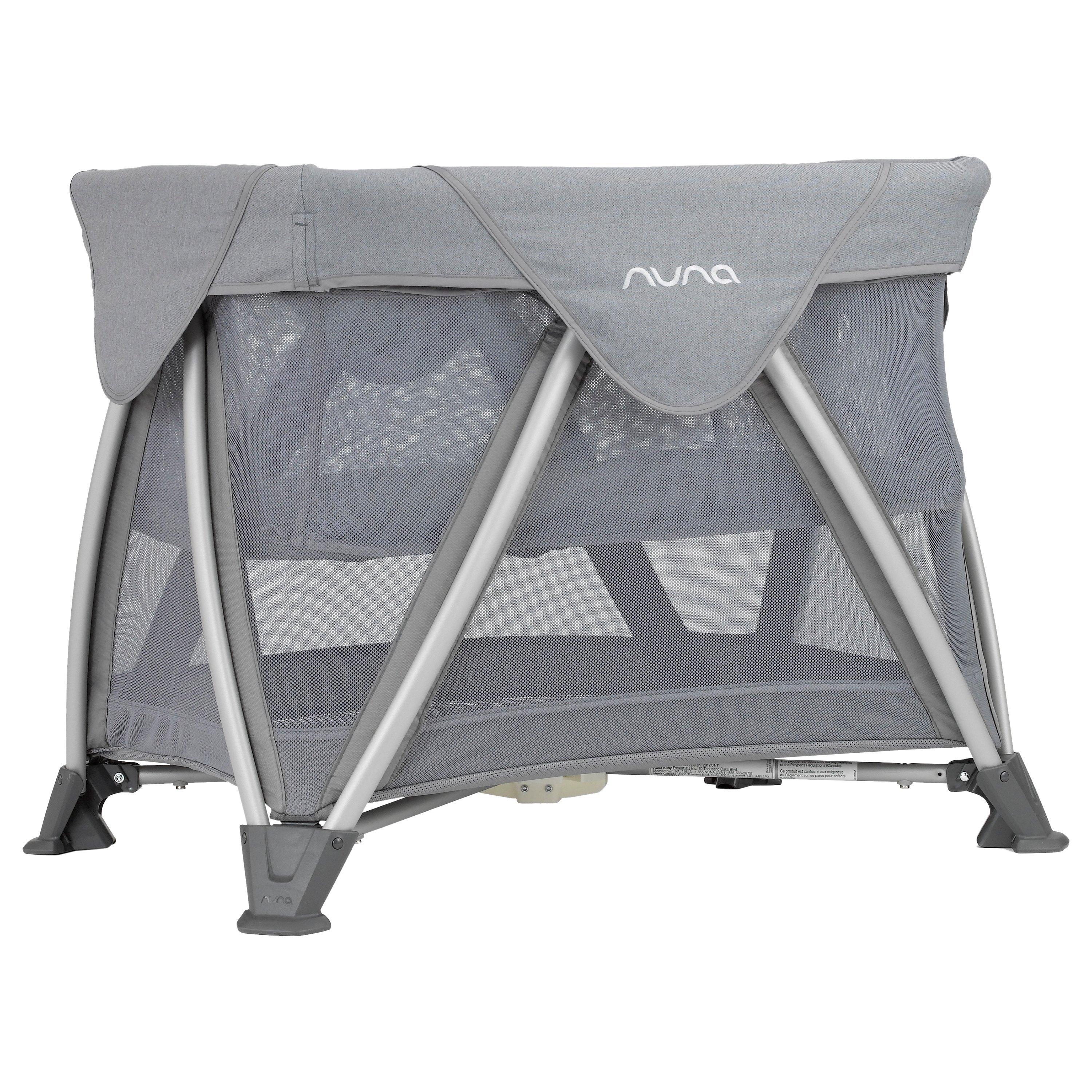 Nuna Sena Aire Mini Travel Cot, Frost Grey