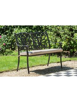 LG Outdoor Devon Bench and Cushion, Bronze - view 2, Bronze