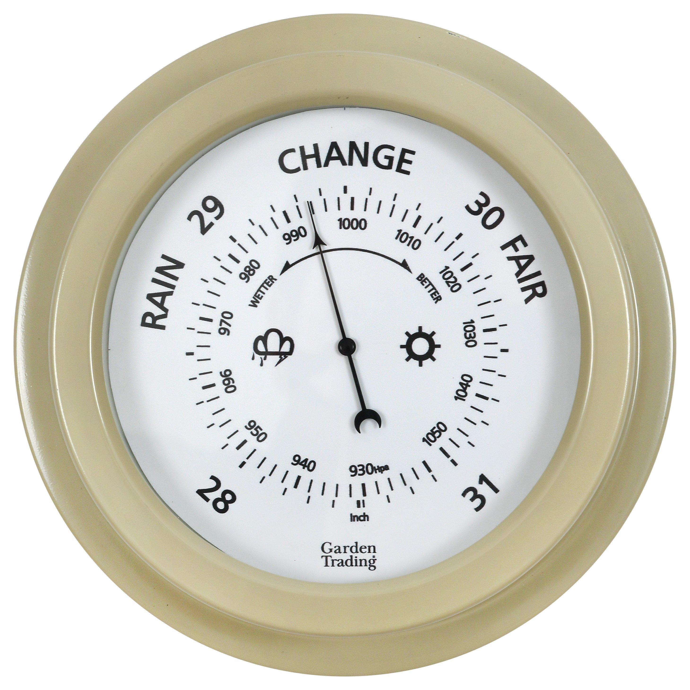Garden Trading 8" Outdoor Barometer, 22cm, Rockall Clay