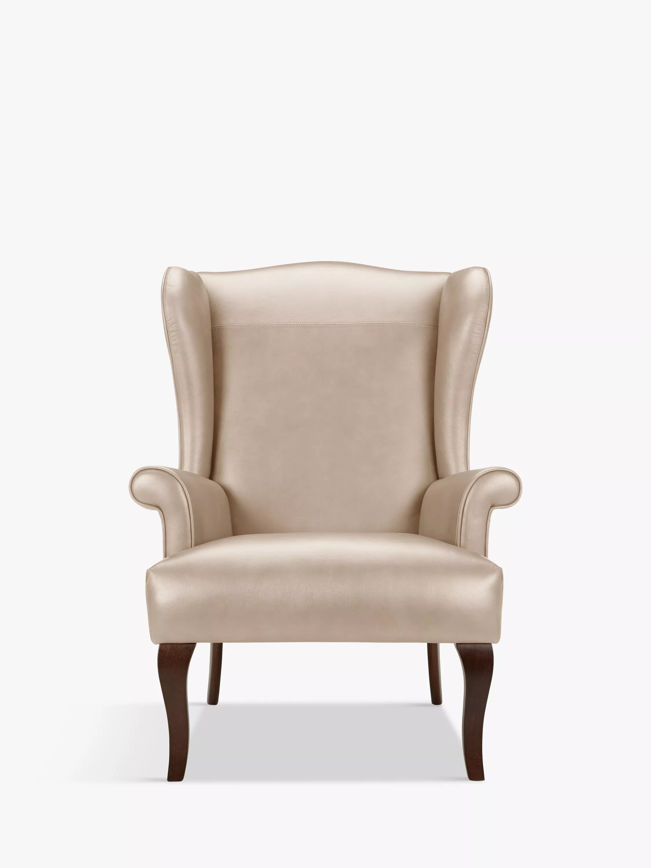 John Lewis Shaftesbury Leather Wing Chair, Dark Leg