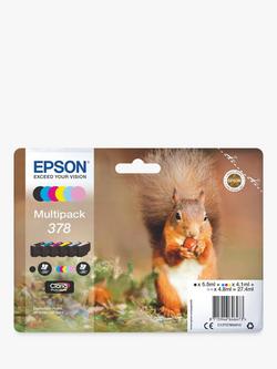 Epson Squirrel 378 Inkjet Printer Cartridge Multipack, Pack of 6, Multi