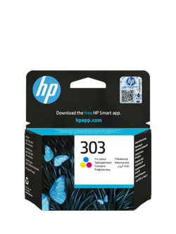 HP 303 Tri-Colour Original Ink Cartridge, Single, Instant Ink Compatible, Multi
