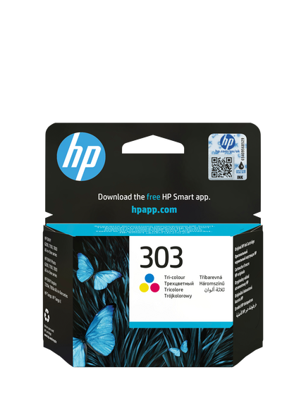 HP 303 Tri-Colour Original Ink Cartridge, Single, Instant Ink Compatible, Multi