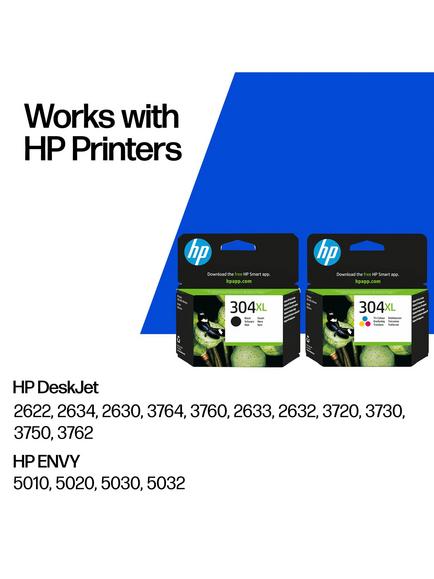 HP 304 XL Black & Tri-Colour Original Ink Cartridges, Pack of 2, Instant Ink Compatible - view 2, Multi
