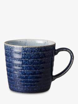 Denby Studio Blue Ridged Mugs, 400ml, Set of 2 - view 2, Blue