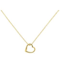 Melissa Odabash Mini Heart Pendant Necklace, Gold, Gold