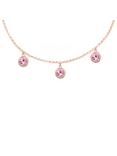 London Road 9ct Rose Gold Round Drop Chain Necklace