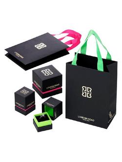 London Road 9ct Rose Gold Large Pimlico Dew Drop Hoop Earrings - view 2, Blue Topaz