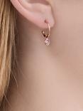 London Road 9ct Rose Gold Pimlico Dew Drop Hoop Earrings