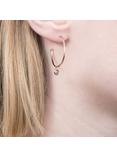 London Road 9ct Rose Gold Large Pimlico Dew Drop Hoop Earrings